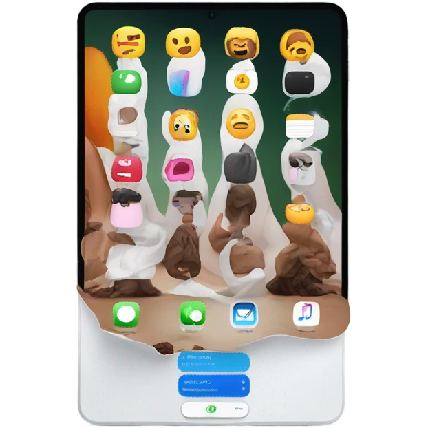 iPad Pro with iOS 18 emoji