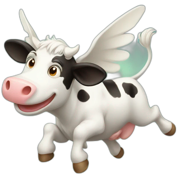 Flying cow emoji