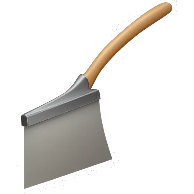 squeegee with long wooden handle emoji