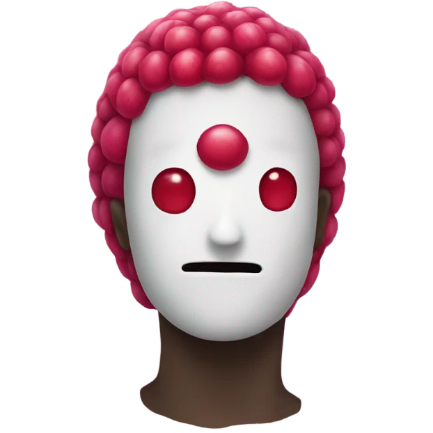 Raspberry no face emoji