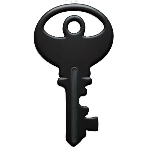 Black key with button  emoji