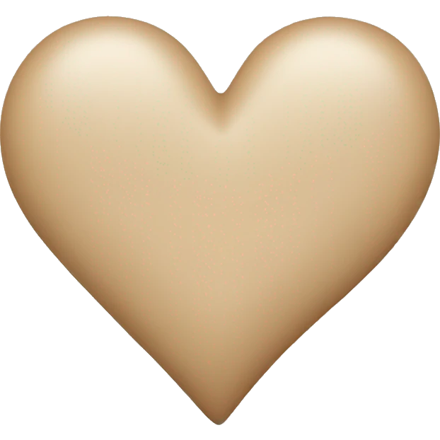 Beige heart  emoji