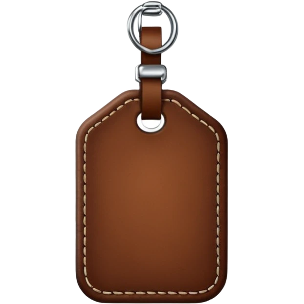 leather tag with stitching lines emoji