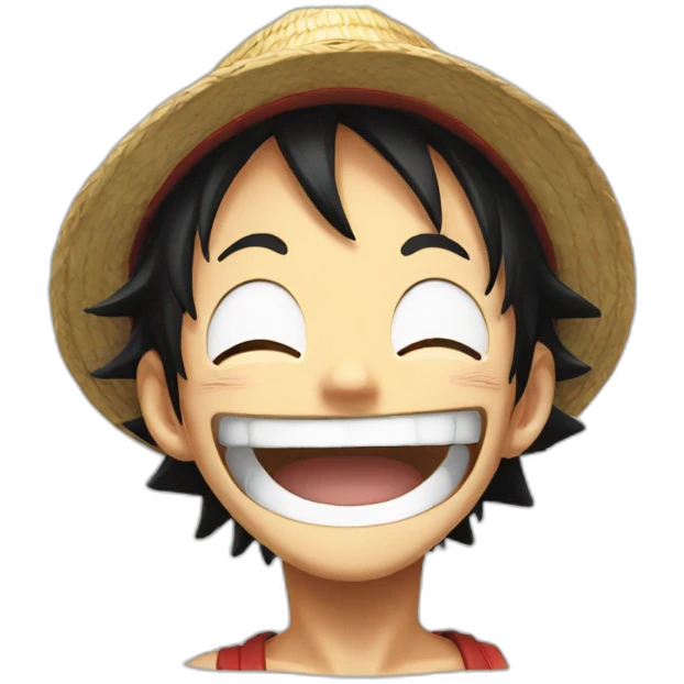Luffy laughing emoji