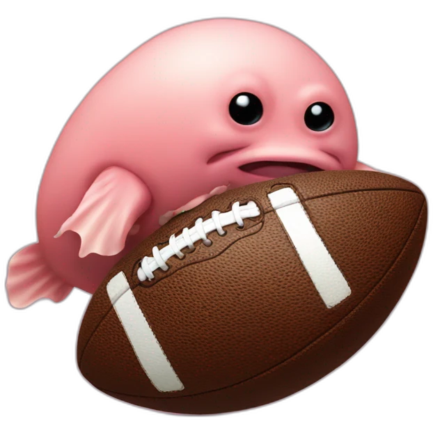 Blobfish with Football emoji