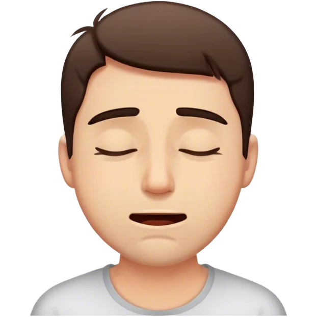 Guy trying not to laugh with his eyes closed  emoji