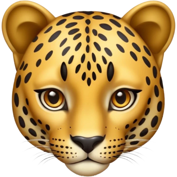 leopard wearing necklace emoji