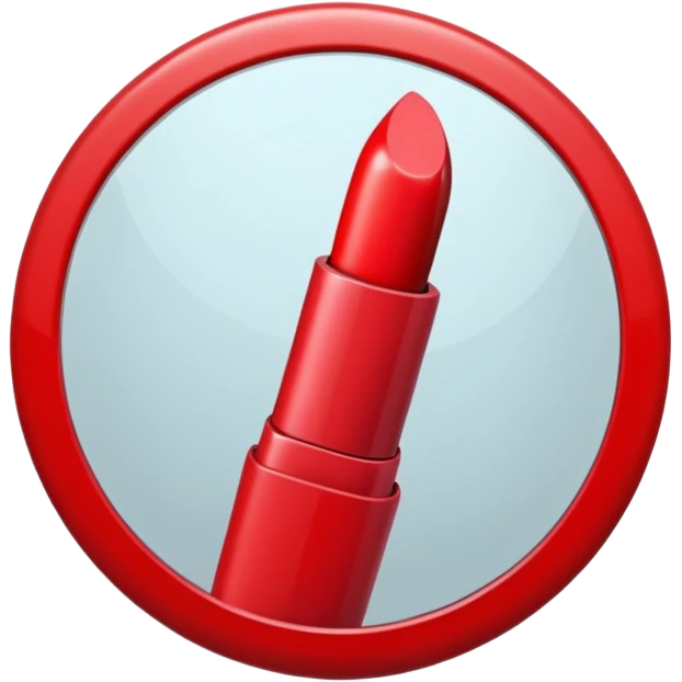Lipstick on mirror emoji