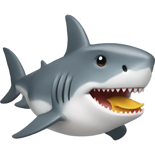 Shark and a duck mixed together emoji