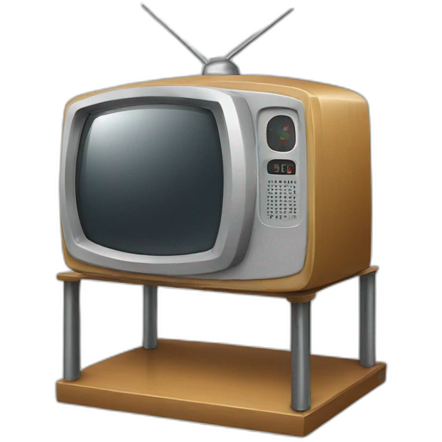 Clock with tv emoji
