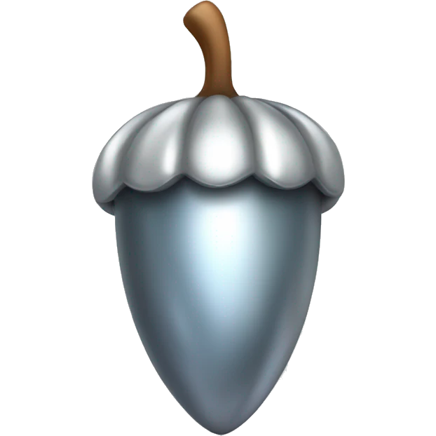 sparkling silver acorn emoji