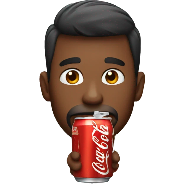 guy drinking coke emoji