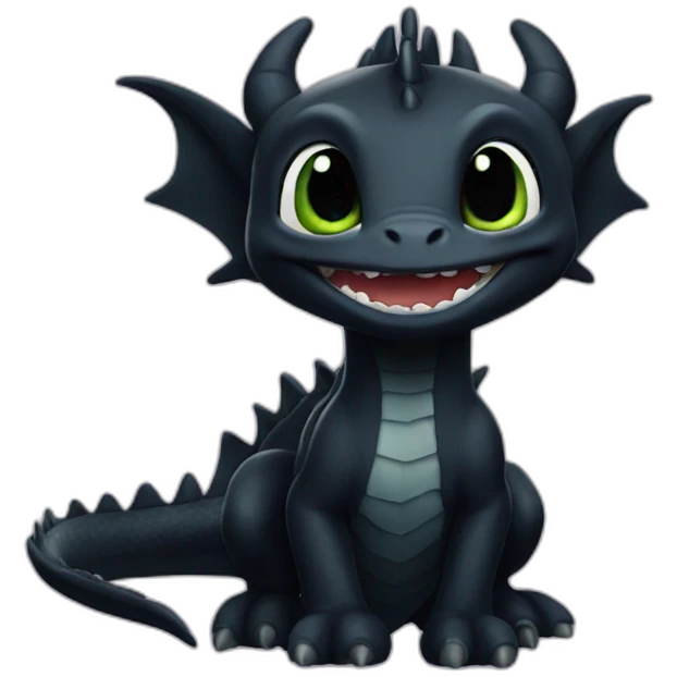 Toothless dragon emoji