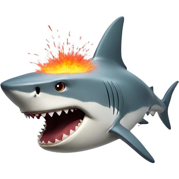 shark with exploding head emoji