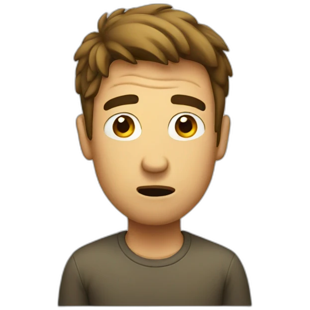 Confused guy emoji