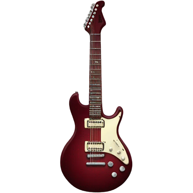 Dark red guitar emoji