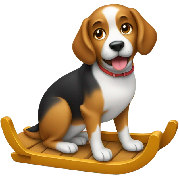 Dog on a sled emoji