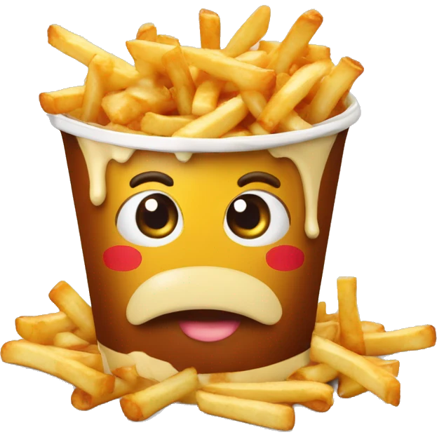 Poutine qui mange une poutine  emoji