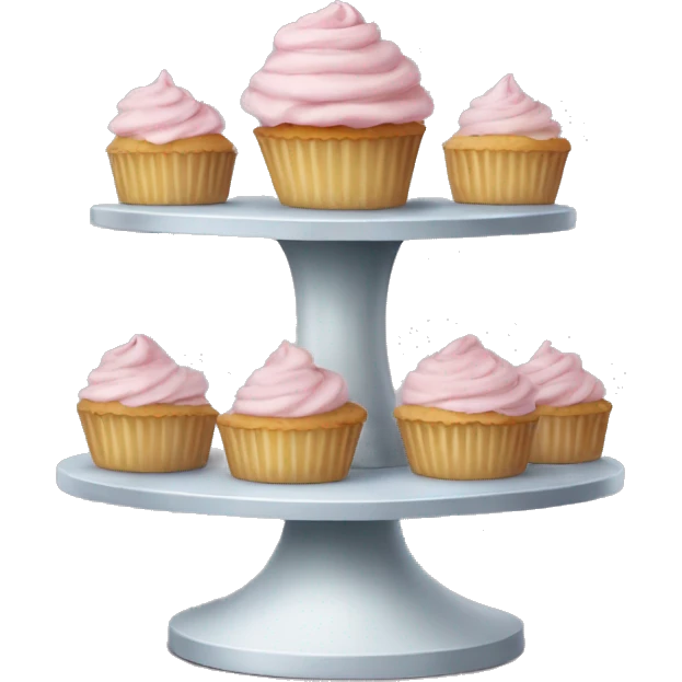 Realistic empty cupcake stand emoji
