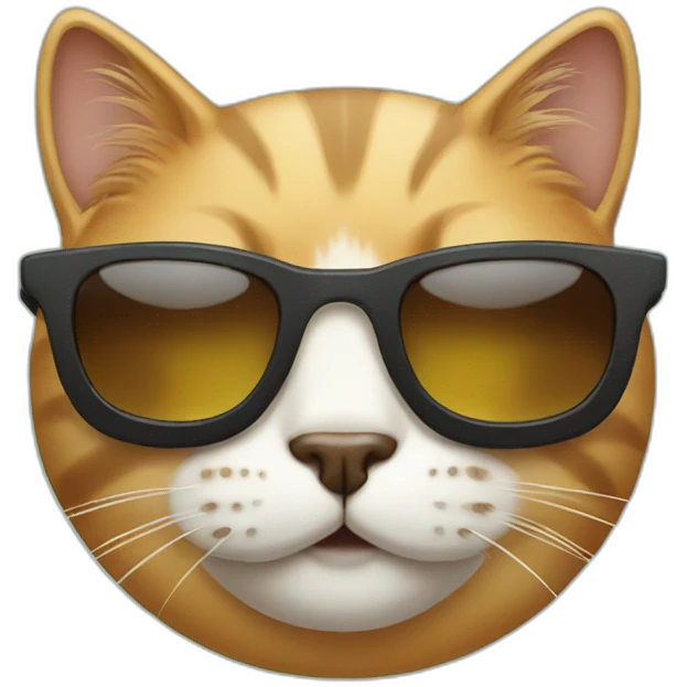Cat with sunglasses emoji