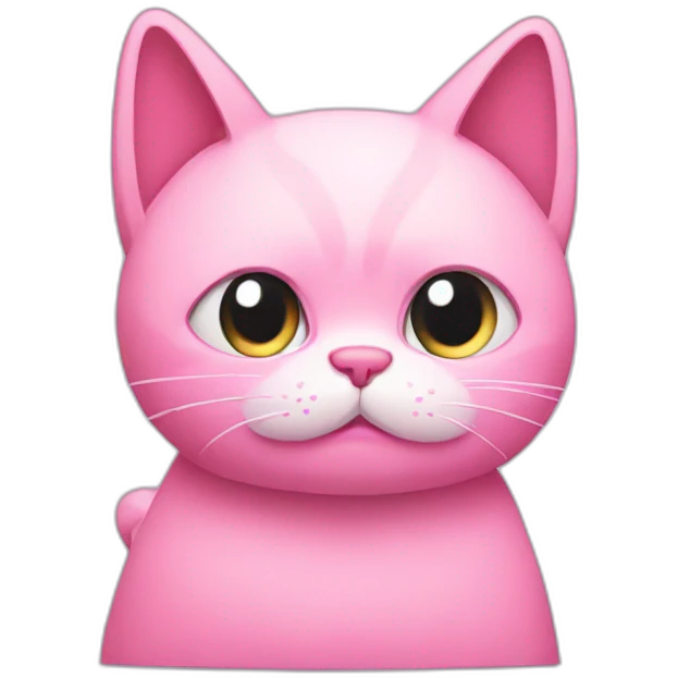 pink cat sad emoji