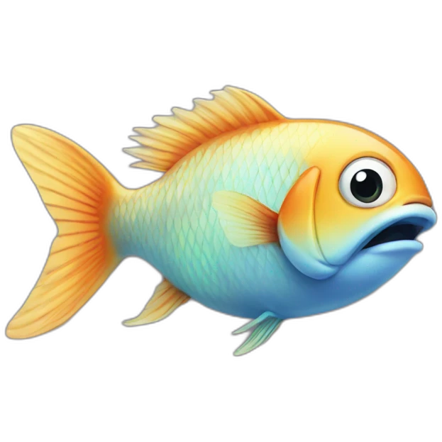 Farting fish emoji