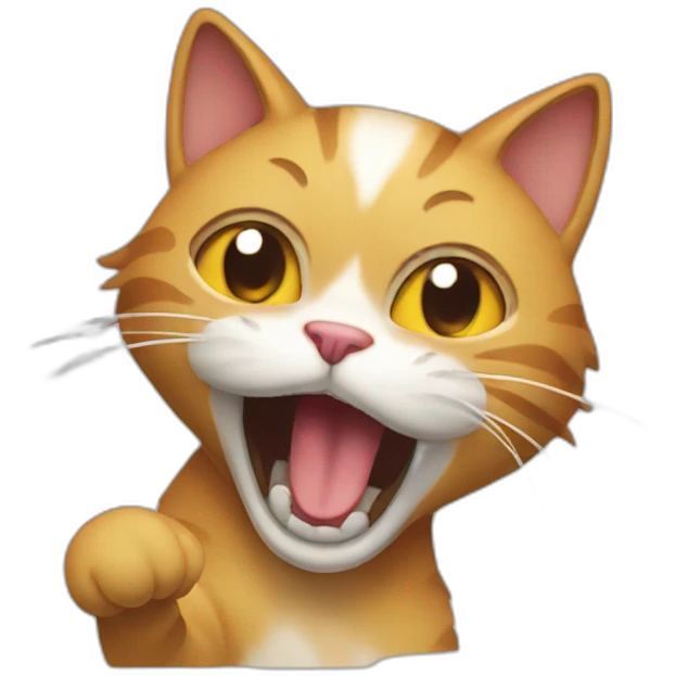 Cat throwing up emoji