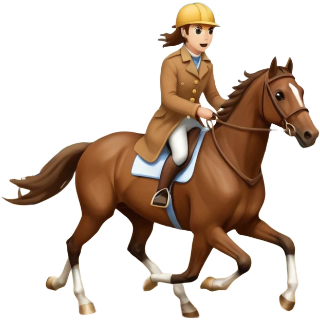 Race track horse trace emoji