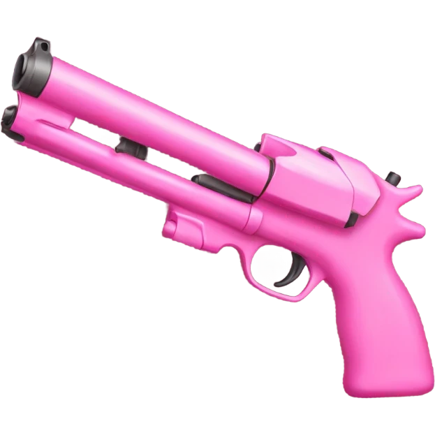 Pink gun with a bow emoji
