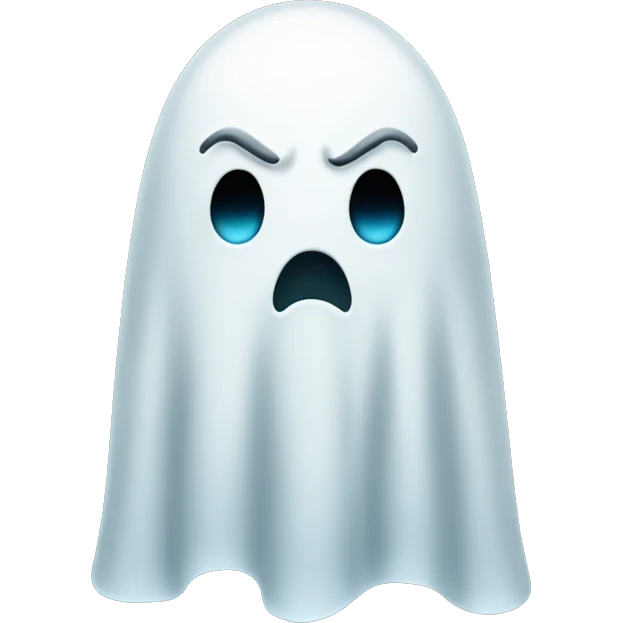 sad face ghost emoji
