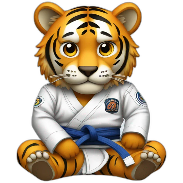 BJJ seated guard  Tiger  emoji