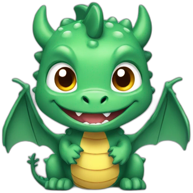 dragon cute dumbbel emoji