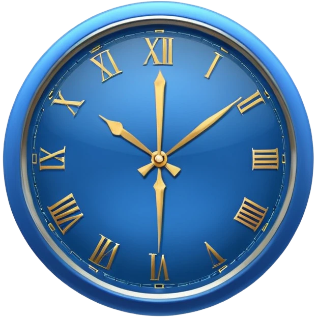 blue clock emoji