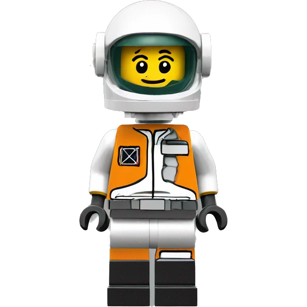Lego classic space minifigure with simple face emoji