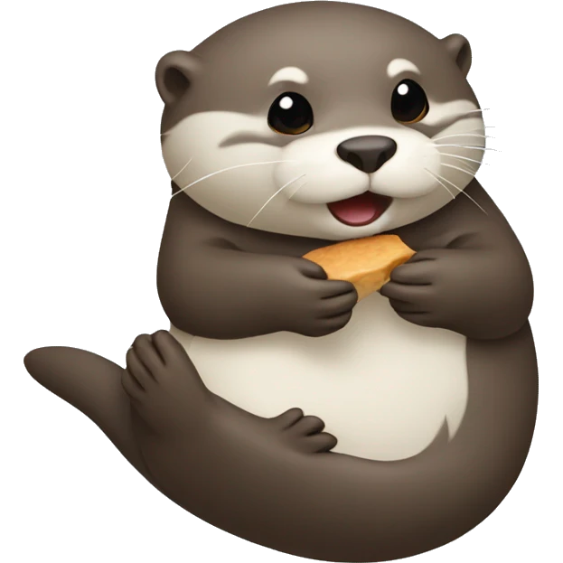 Otter eating emoji