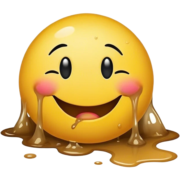 Smiley throwing up on the floor emoji