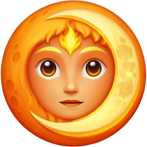 Moon fire emoji