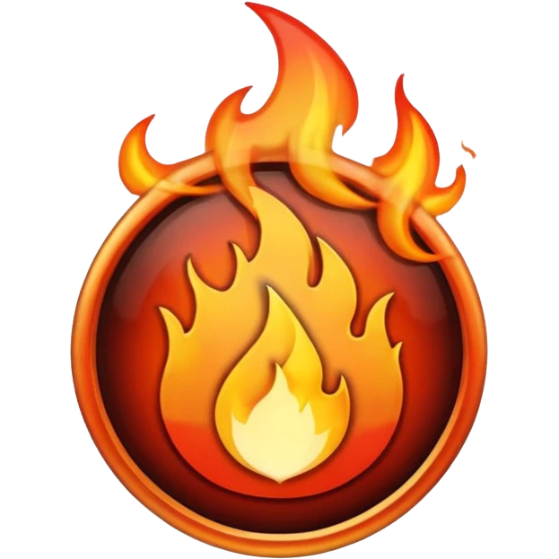 playbutton with flames emoji