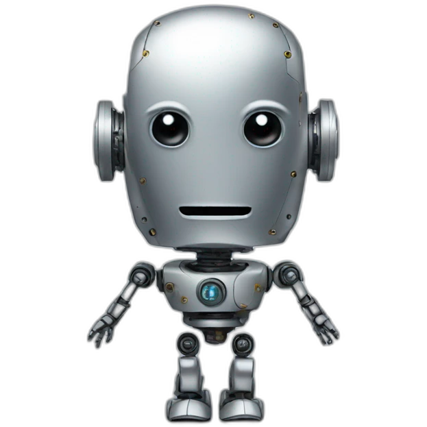 Robot in Alan Turing embrace  emoji