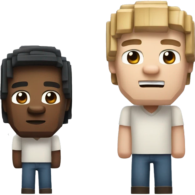 steve from minecraft in the style of memoji emoji