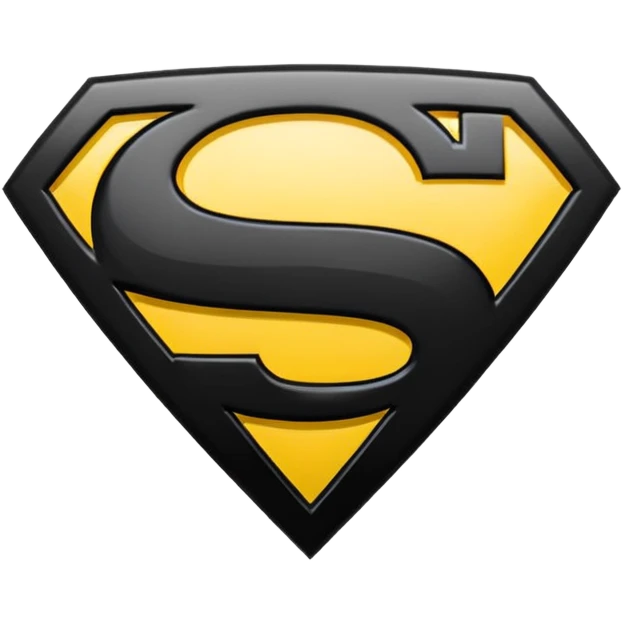 Superman Symbol batman v superman black emoji