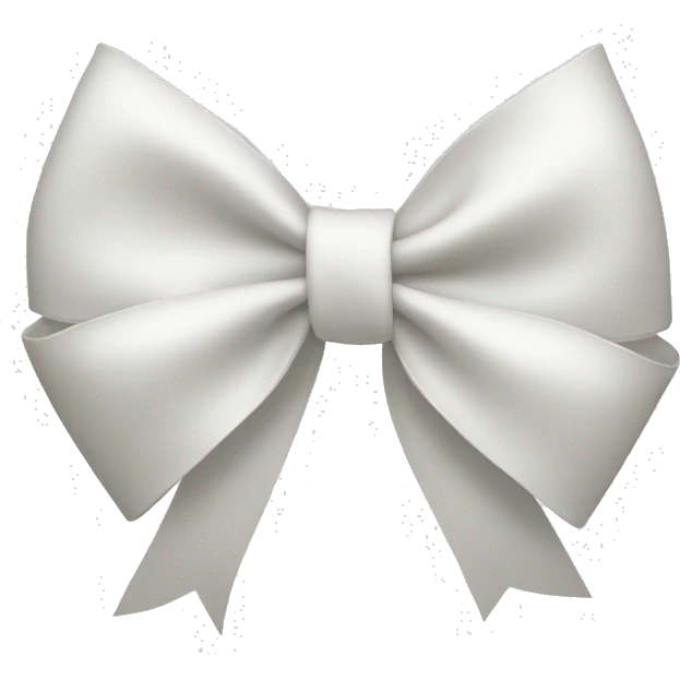 White bow on white bow emoji