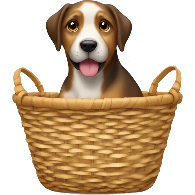 Chien dans panier emoji
