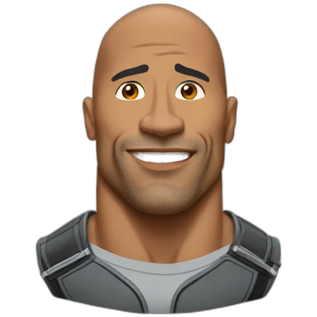 The rock qui fronce les sourcilr emoji