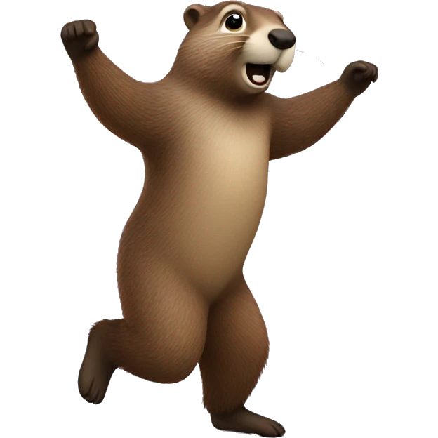 Dancing groundhog  emoji