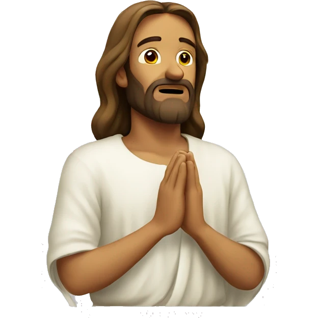 Jesus praying emoji