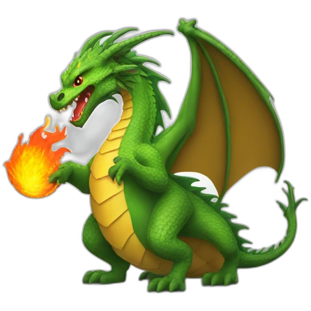 Dragon boule de feu emoji
