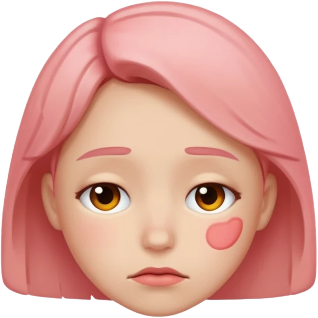 Blushing sad face emoji