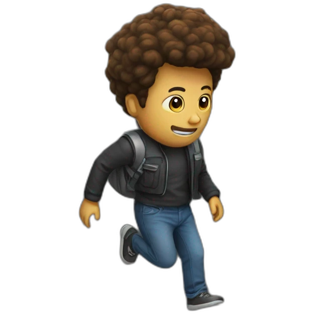 Walking into blackhole emoji