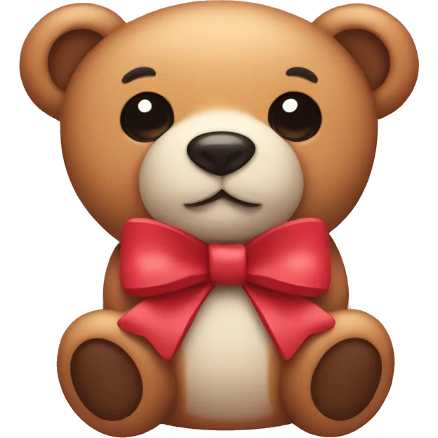 small Teddy with bow emoji